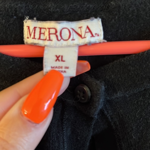 Black button up cardigan extra large Merona - Picture 4 of 16